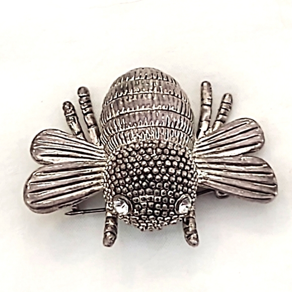 Vintage Silver Oversized Bee Brooch - Picture 1 of 7
